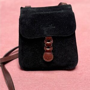 Carriage House Black Suede With Brown Leather🤎🖤 | Crossbody or Shoulder Bag